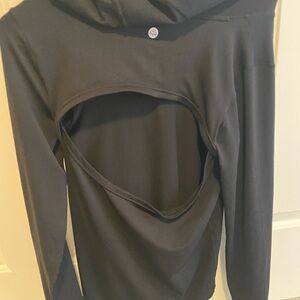 Senita Athletics Black Open-Back Hoodie